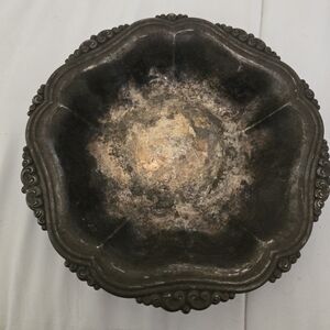 Vintage Ornate Metal Bowl